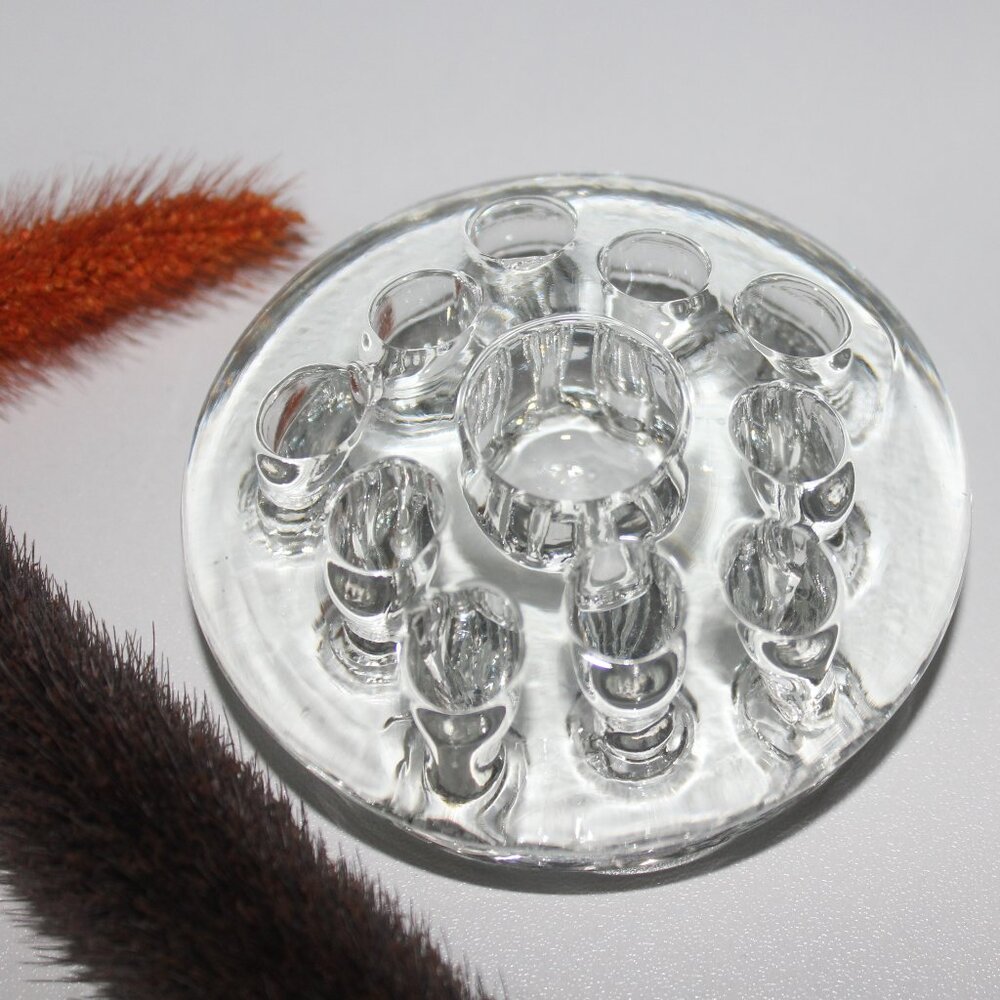 Vintage Glass Flower Frog | Flower Holder | Flower Arrangement